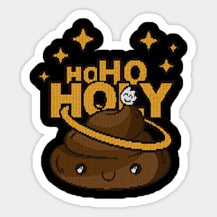 Ho Ho Holy Poop, Knitting style for Ugly Christmas Sticker